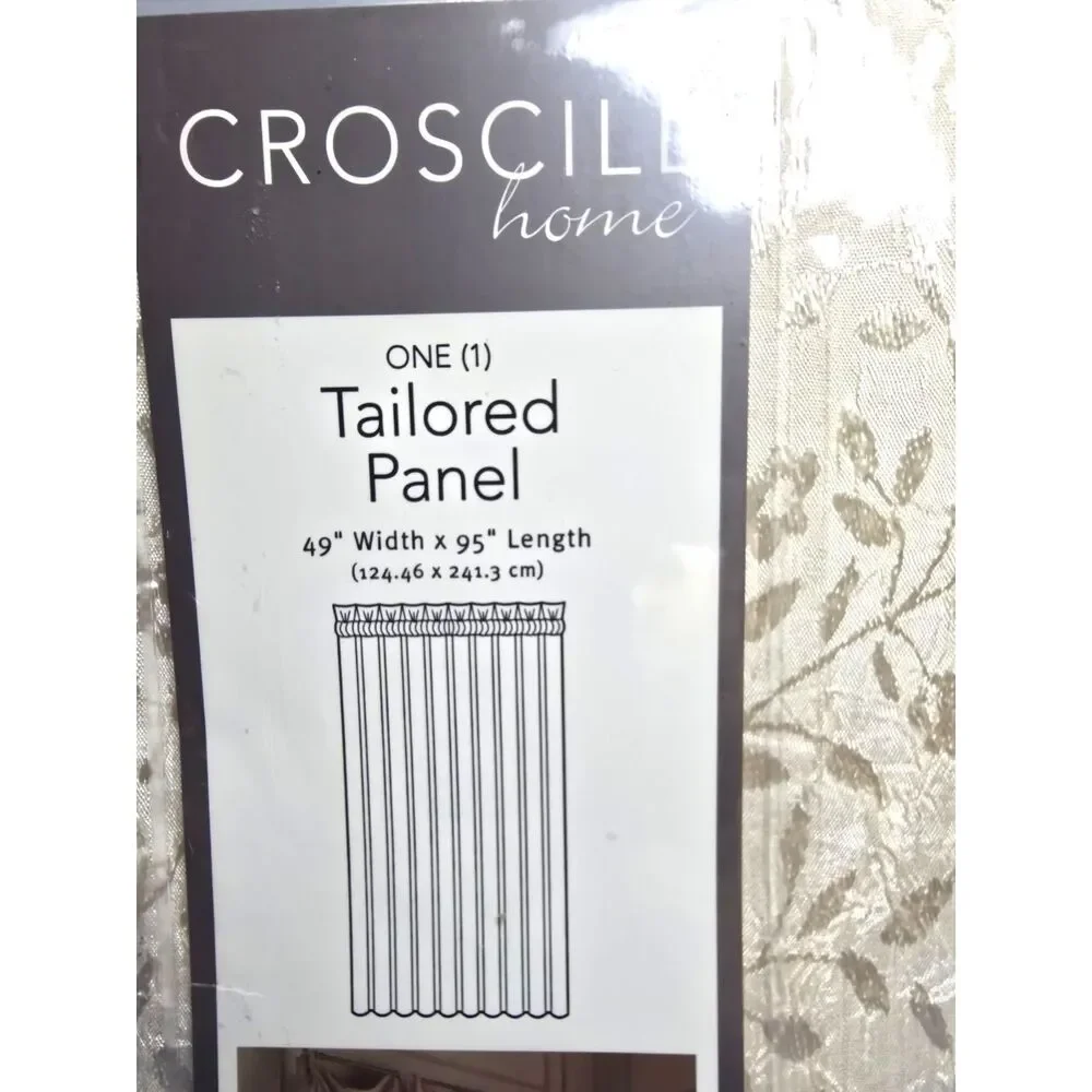 Croscill Home Julia Ivory Floral Jacquard Curtain Panel 49x95 One Tailored 95